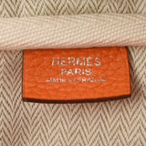 HERMES エルメス ヴィクトリア35 オレンジ シルバー金具 □L刻印(2008年頃) ユニセックス トリヨンクレマンス ハンドバッグ Bランク 中古 銀蔵
