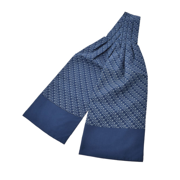 HERMES Hermes Ascot Thailand Total Pattern Blue Men's Silk 100 % Tie A Rank used Ginzo