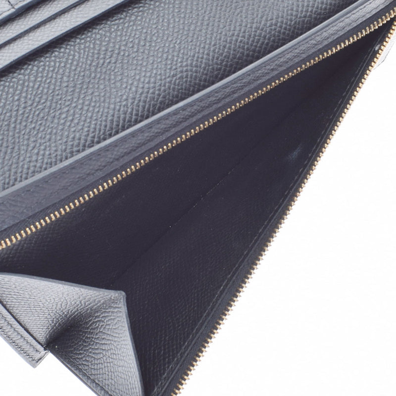 HERMES Hermes Bears Freque Black Gold Bracket □ O engraved (around 2011) Unisex Vo Epson Long Wallet AB Rank Used Ginzo