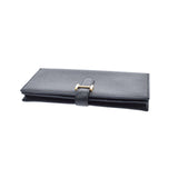 HERMES Hermes Bears Freque Black Gold Bracket □ O engraved (around 2011) Unisex Vo Epson Long Wallet AB Rank Used Ginzo