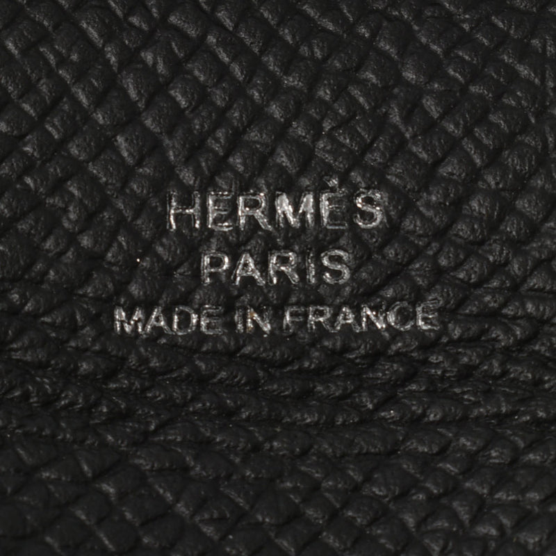 HERMES Hermes Bastia Coin Purse Black Silver Bracket Y engraved (around 2020) Unisex Vo Epson Coin Case B Rank Used Ginzo
