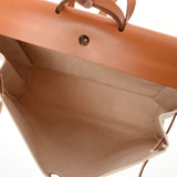 HERMES エルメス エールバッグTGM ナチュラル □B刻印(1998年頃) ユニセックス トワル/レザー ハンドバッグ Aランク 中古 銀蔵