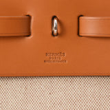 HERMES エルメス エールバッグTGM ナチュラル □B刻印(1998年頃) ユニセックス トワル/レザー ハンドバッグ Aランク 中古 銀蔵