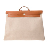 HERMES エルメス エールバッグTGM ナチュラル □B刻印(1998年頃) ユニセックス トワル/レザー ハンドバッグ Aランク 中古 銀蔵