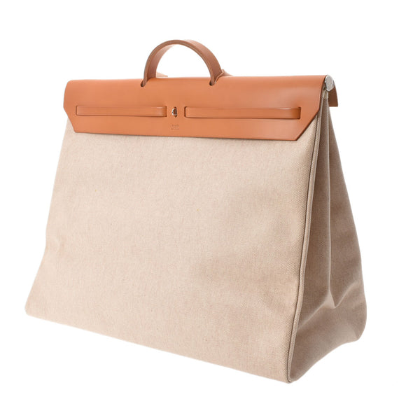 HERMES エルメス エールバッグTGM ナチュラル □B刻印(1998年頃) ユニセックス トワル/レザー ハンドバッグ Aランク 中古 銀蔵