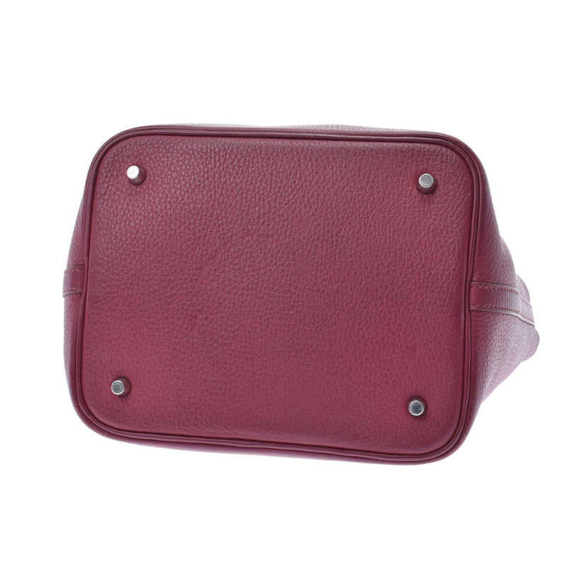 HERMES エルメス ピコタンロック MM ルビー シルバー金具 N刻印(2010年頃) レディース トリヨンクレマンス ハンドバッグ Bランク 中古 銀蔵