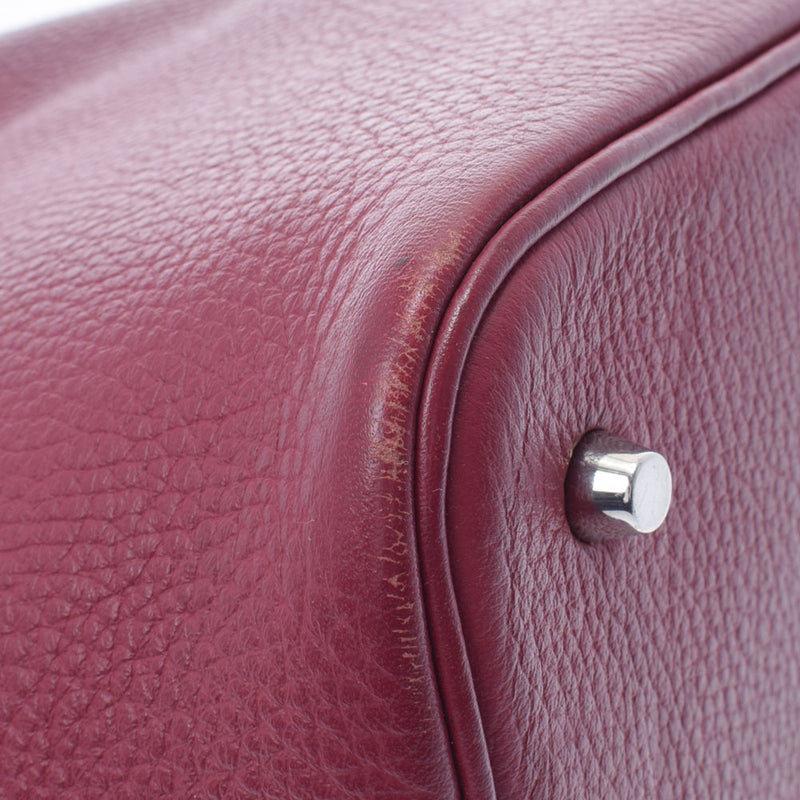 HERMES エルメス ピコタンロック MM ルビー シルバー金具 N刻印(2010年頃) レディース トリヨンクレマンス ハンドバッグ Bランク 中古 銀蔵