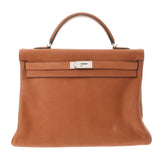 HERMES Hermes Kelly 40 Brick D engraved (around 2019) Unisex Shamoa Handbag A Rank used Ginzo