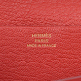 HERMES Hermes Beans Froule Rouge Gold Gold metal A engraved (around 2017) Ladies Shable Long Wallet AB Rank Used Ginzo