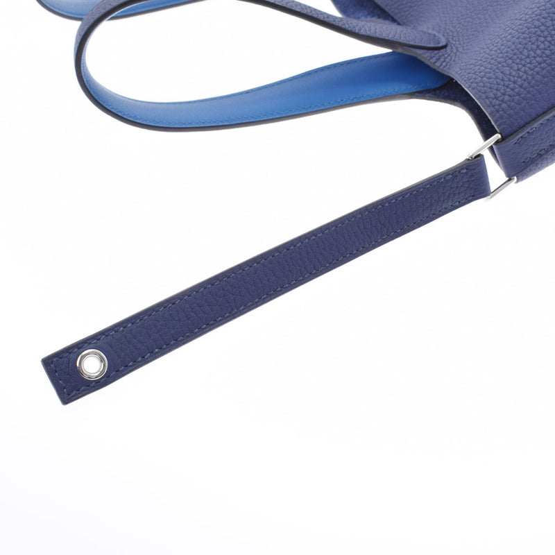 HERMES Hermes Picotan Rock Eclock MM Blue Ankle/Blue Ze -Lije C engraved (around 2018) Ladies Handbag New Used Ginzo