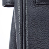 HERMES エルメス バーキン 30 黒 シルバー金具 □L刻印(2008年頃) レディース トリヨンクレマンス ハンドバッグ Aランク 中古 銀蔵