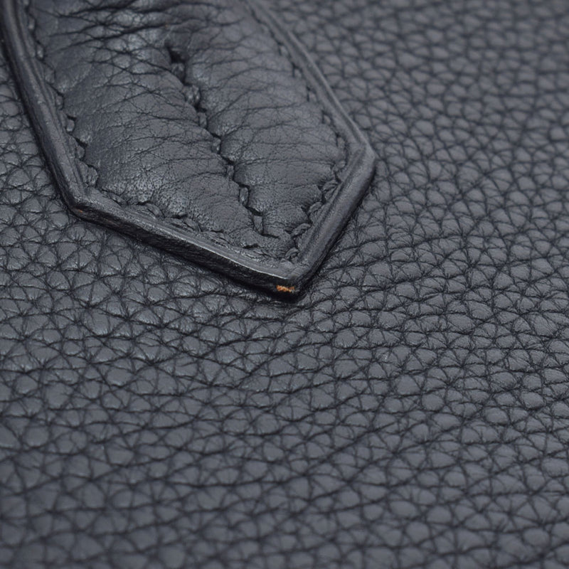 HERMES エルメス バーキン 30 黒 シルバー金具 □L刻印(2008年頃) レディース トリヨンクレマンス ハンドバッグ Aランク 中古 銀蔵