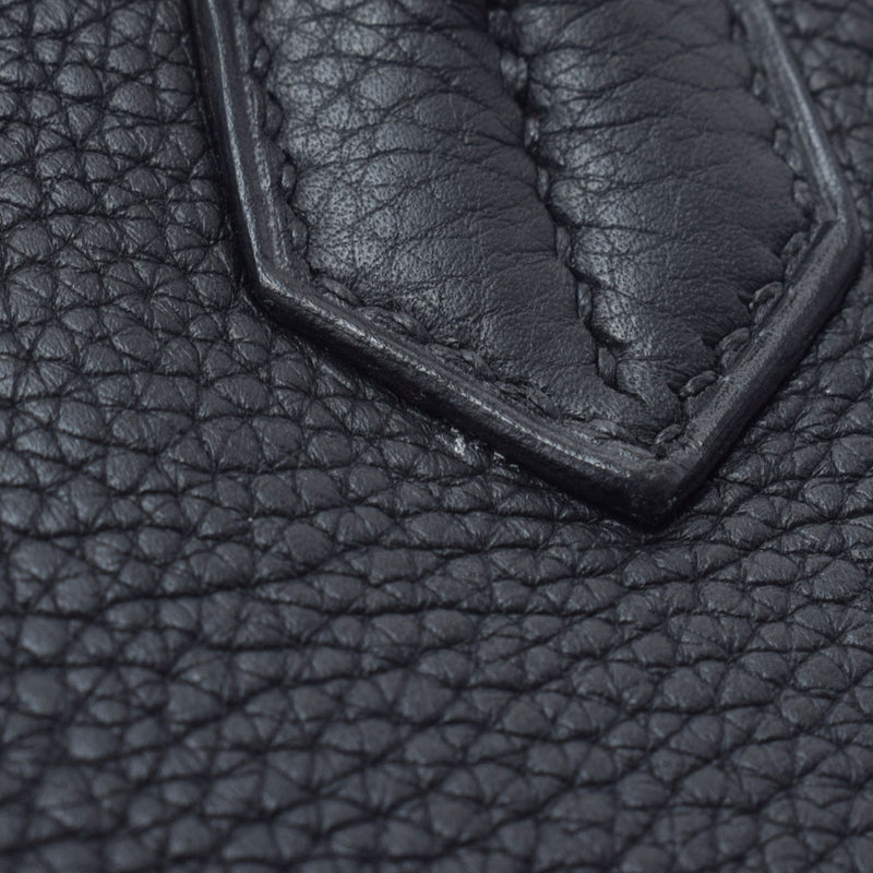 HERMES エルメス バーキン 30 黒 シルバー金具 □L刻印(2008年頃) レディース トリヨンクレマンス ハンドバッグ Aランク 中古 銀蔵