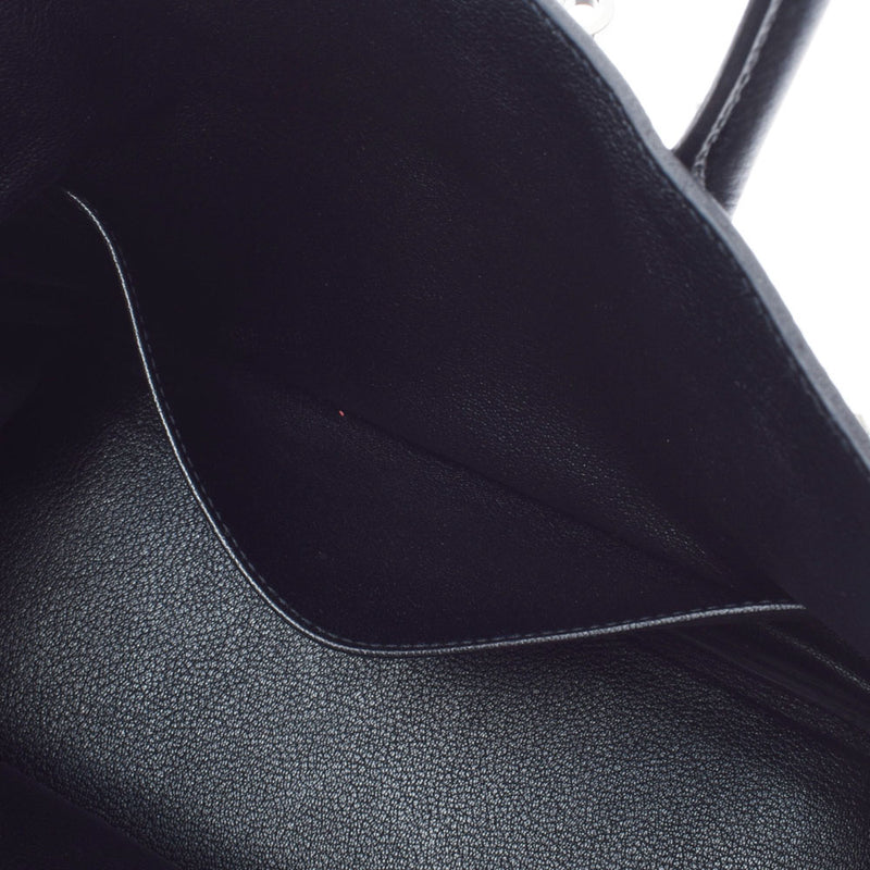 HERMES エルメス バーキン 30 黒 シルバー金具 □L刻印(2008年頃) レディース トリヨンクレマンス ハンドバッグ Aランク 中古 銀蔵