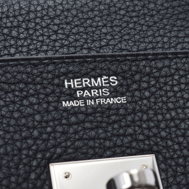 HERMES エルメス バーキン 30 黒 シルバー金具 □L刻印(2008年頃) レディース トリヨンクレマンス ハンドバッグ Aランク 中古 銀蔵