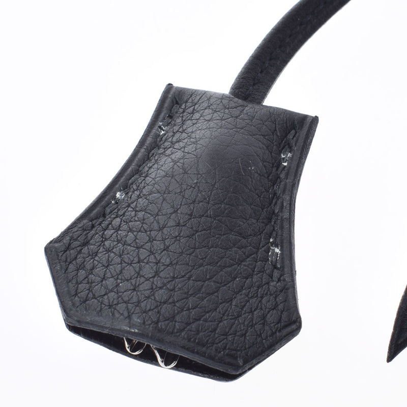 HERMES エルメス バーキン 30 黒 シルバー金具 □L刻印(2008年頃) レディース トリヨンクレマンス ハンドバッグ Aランク 中古 銀蔵