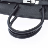 HERMES エルメス バーキン 30 黒 シルバー金具 □L刻印(2008年頃) レディース トリヨンクレマンス ハンドバッグ Aランク 中古 銀蔵