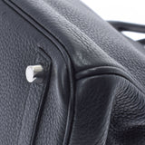 HERMES エルメス バーキン 30 黒 シルバー金具 □L刻印(2008年頃) レディース トリヨンクレマンス ハンドバッグ Aランク 中古 銀蔵