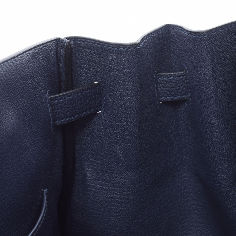 HERMES エルメス バーキン35 ブルーニュイ ゴールド金具 C刻印(2018年頃) レディース トゴ ハンドバッグ Aランク 中古 銀蔵