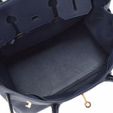 HERMES エルメス バーキン35 ブルーニュイ ゴールド金具 C刻印(2018年頃) レディース トゴ ハンドバッグ Aランク 中古 銀蔵