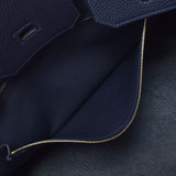 HERMES エルメス バーキン35 ブルーニュイ ゴールド金具 C刻印(2018年頃) レディース トゴ ハンドバッグ Aランク 中古 銀蔵
