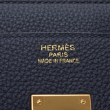 HERMES エルメス バーキン35 ブルーニュイ ゴールド金具 C刻印(2018年頃) レディース トゴ ハンドバッグ Aランク 中古 銀蔵