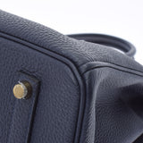HERMES エルメス バーキン35 ブルーニュイ ゴールド金具 C刻印(2018年頃) レディース トゴ ハンドバッグ Aランク 中古 銀蔵