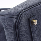 HERMES エルメス バーキン35 ブルーニュイ ゴールド金具 C刻印(2018年頃) レディース トゴ ハンドバッグ Aランク 中古 銀蔵