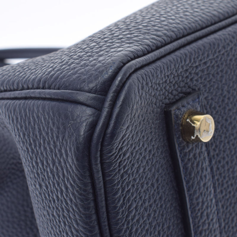 HERMES エルメス バーキン35 ブルーニュイ ゴールド金具 C刻印(2018年頃) レディース トゴ ハンドバッグ Aランク 中古 銀蔵