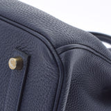 HERMES エルメス バーキン35 ブルーニュイ ゴールド金具 C刻印(2018年頃) レディース トゴ ハンドバッグ Aランク 中古 銀蔵