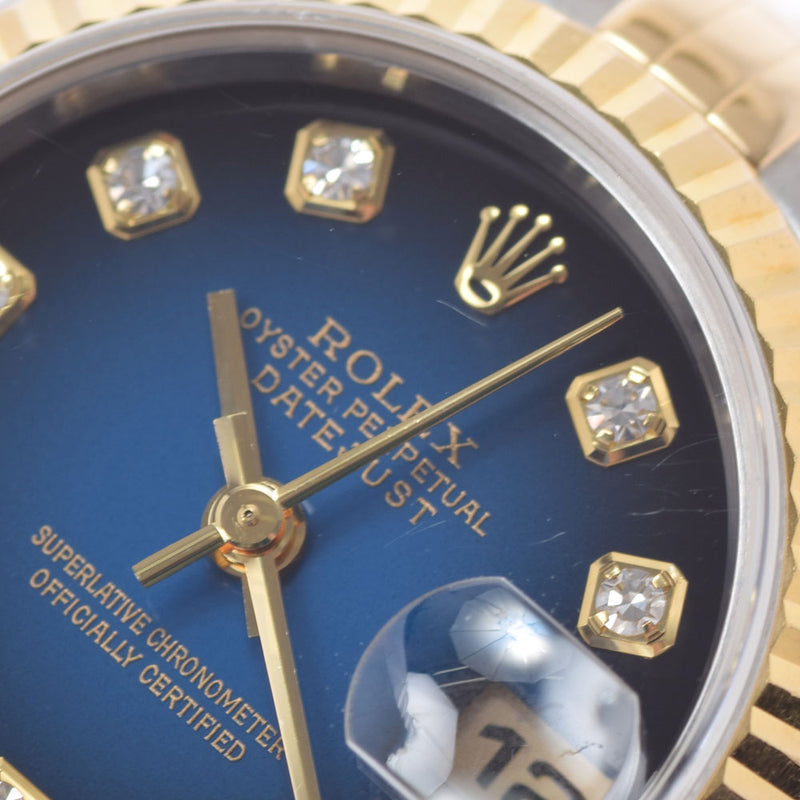 ROLEX Rolex Datejust 10P Diamond 79173G Ladies YG/SS Watch Automatic Blue Gradation Dial A Rank used Ginzo