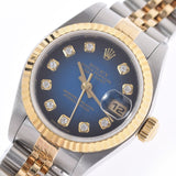 ROLEX Rolex Datejust 10P Diamond 79173G Ladies YG/SS Watch Automatic Blue Gradation Dial A Rank used Ginzo