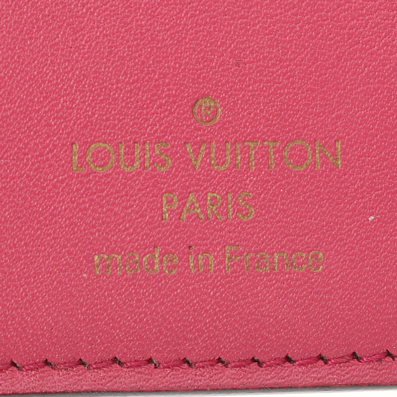 LOUIS VUITTON Louis Vuitton Portofoille Capsine Compact Noir/Hot Pink M62157 Ladies Torillon Leather Trimal Wallet A Rank used Ginzo