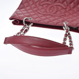 CHANEL シャネル マトラッセ GSTトート 赤 シルバー金具 レディース キャビアスキン トートバッグ Aランク 中古 銀蔵