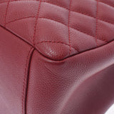 CHANEL シャネル マトラッセ GSTトート 赤 シルバー金具 レディース キャビアスキン トートバッグ Aランク 中古 銀蔵