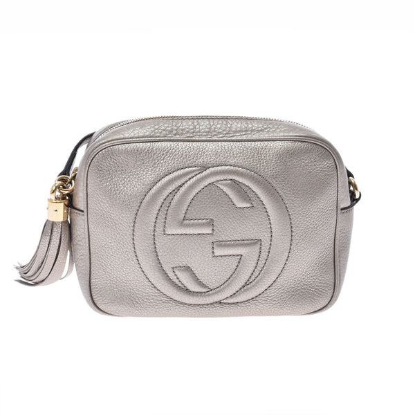 GUCCI Gucci Gucci Interlocking Jumping Pan Gold 308364 Ladies Leather Shoulder Bag B Rank used Ginzo