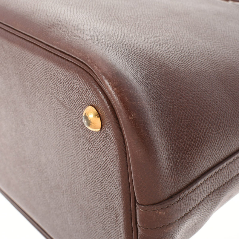 HERMES エルメス ボリード 37 茶 ○H刻印(1978年頃) レディース クシュベル ハンドバッグ Bランク 中古 銀蔵