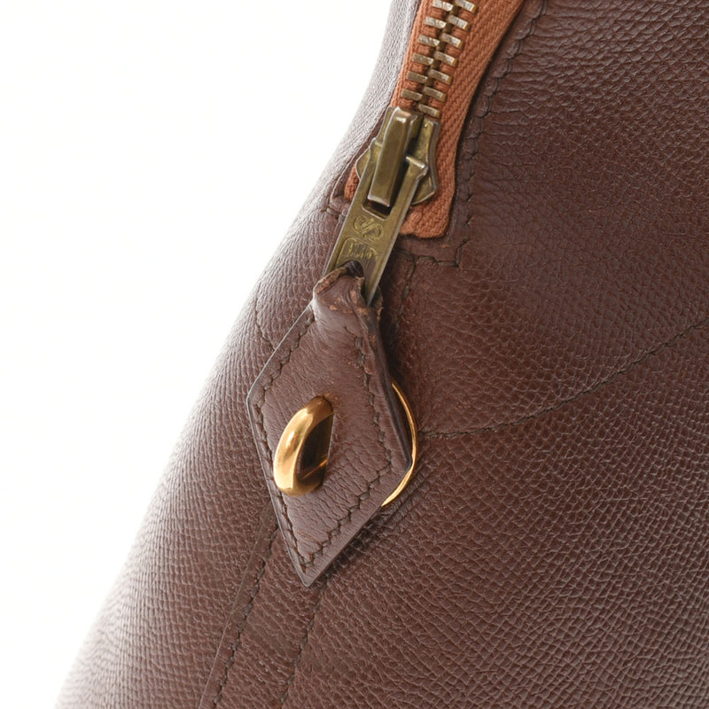 HERMES エルメス ボリード 37 茶 ○H刻印(1978年頃) レディース クシュベル ハンドバッグ Bランク 中古 銀蔵