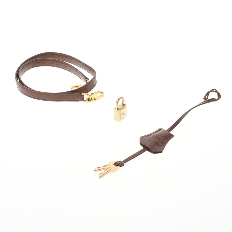 HERMES エルメス ボリード 37 茶 ○H刻印(1978年頃) レディース クシュベル ハンドバッグ Bランク 中古 銀蔵