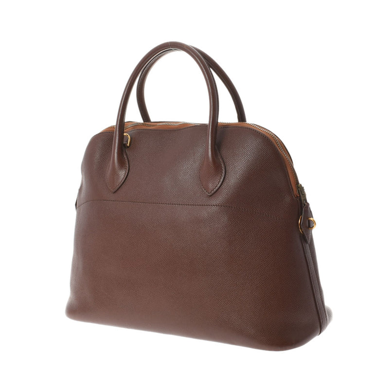 HERMES エルメス ボリード 37 茶 ○H刻印(1978年頃) レディース クシュベル ハンドバッグ Bランク 中古 銀蔵