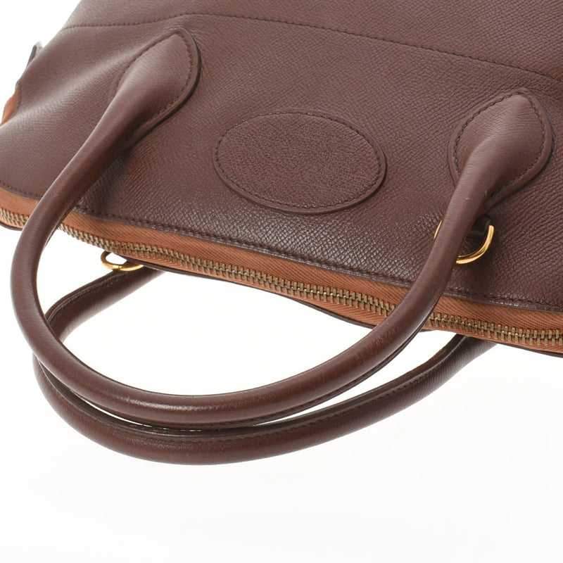 HERMES エルメス ボリード 37 茶 ○H刻印(1978年頃) レディース クシュベル ハンドバッグ Bランク 中古 銀蔵