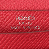 HERMES Hermes Beans France Rose Extreme Silver Dear D -engraved (around 2019) Ladies Vo Epson Long Wallet AB Rank Used Ginzo
