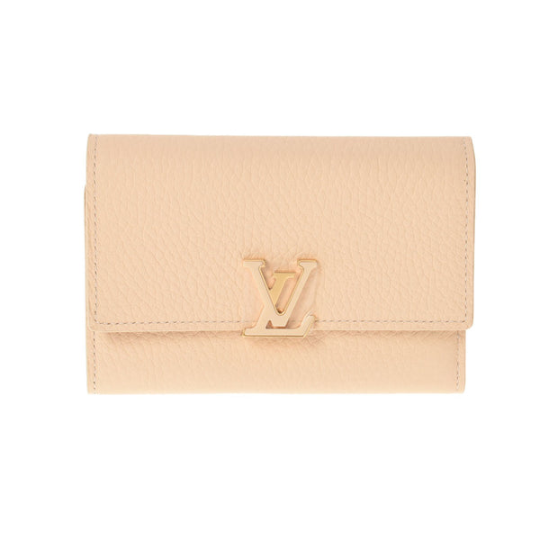 [Mother's Day 100,000 yen or less] Ginzo used Vuitton Portofoille Capsine Compact Wildnut Heart M45857 Claim Torillon Leather