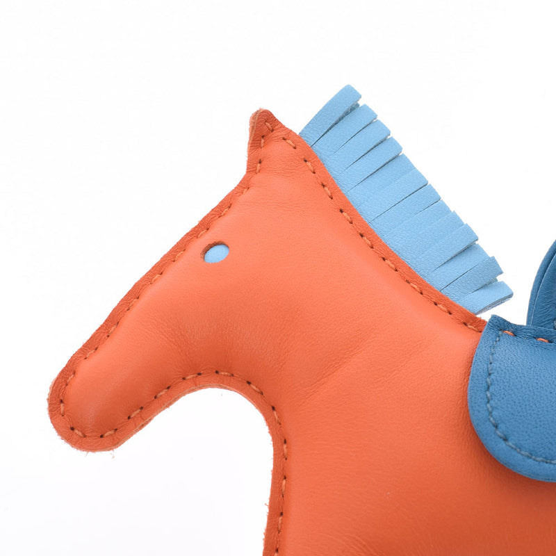 HERMES Hermes Rodeo MM horse motif bag Charm foo/blueise meal/Celeste Unisex Annice Keychain unused Ginzo