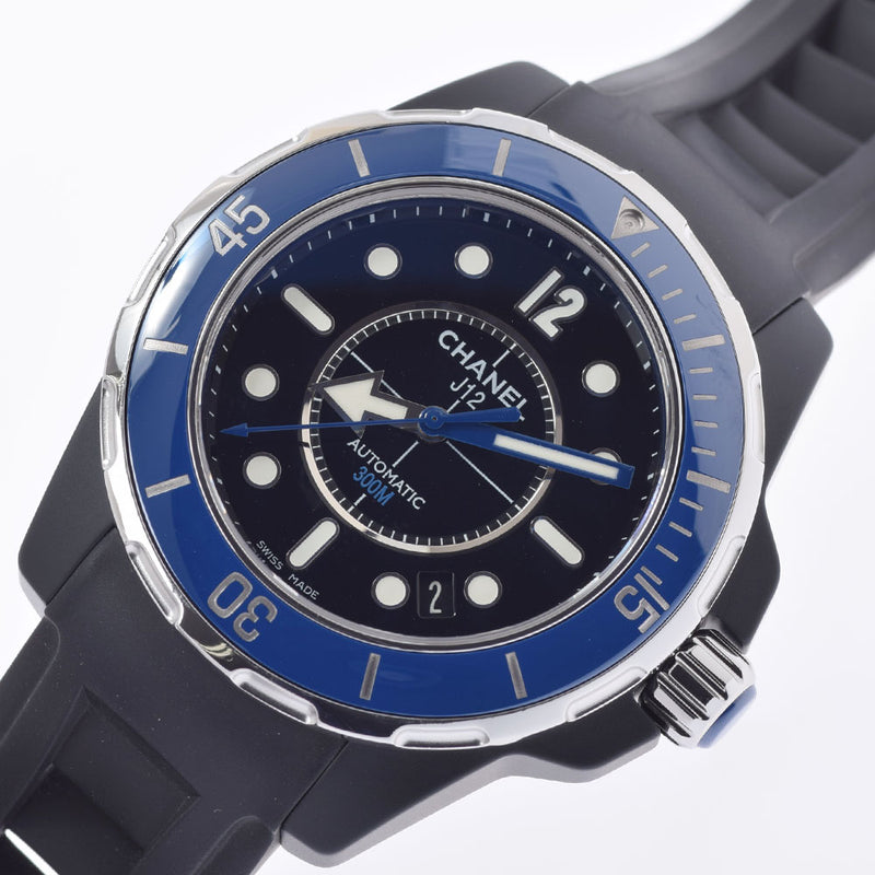 CHANEL Chanel J12 Marine 42mm H2559 Men's Black Ceramic/Rubber Watch Automatic Black Dial AB Rank Used Ginzo