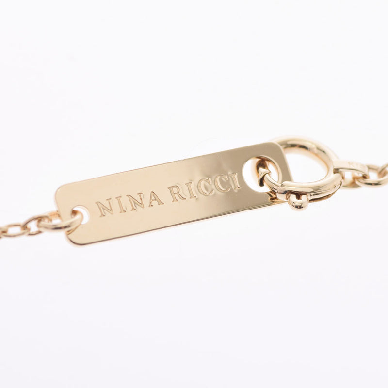 NINA RICCI Ninarich Diamond 0.13ct Ladies K18YG Necklace A Rank used Ginzo