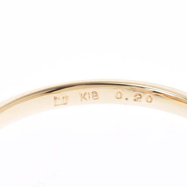 Mikimoto Mikimoto Diamond 0.20ct 7 Unisex K18YG Ring / Ring A Rank used Ginzo