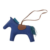 HERMES エルメス ロデオGM 馬モチーフ バッグチャーム ブルーエレクトリック/ブルーイズミール/フォーヴ ユニセックス アニョーミロ チャーム Aランク 中古 銀蔵