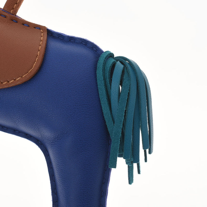 HERMES エルメス ロデオGM 馬モチーフ バッグチャーム ブルーエレクトリック/ブルーイズミール/フォーヴ ユニセックス アニョーミロ チャーム Aランク 中古 銀蔵