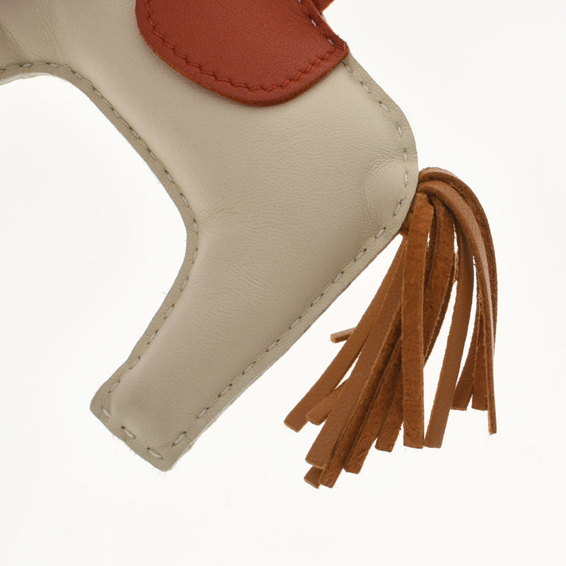HERMES Hermes Rodeo MM horse motif bag charm clay/sesami/Cornerian Y engraved (around 2020) Unisex Annomiro Keychain A Rank used Ginzo